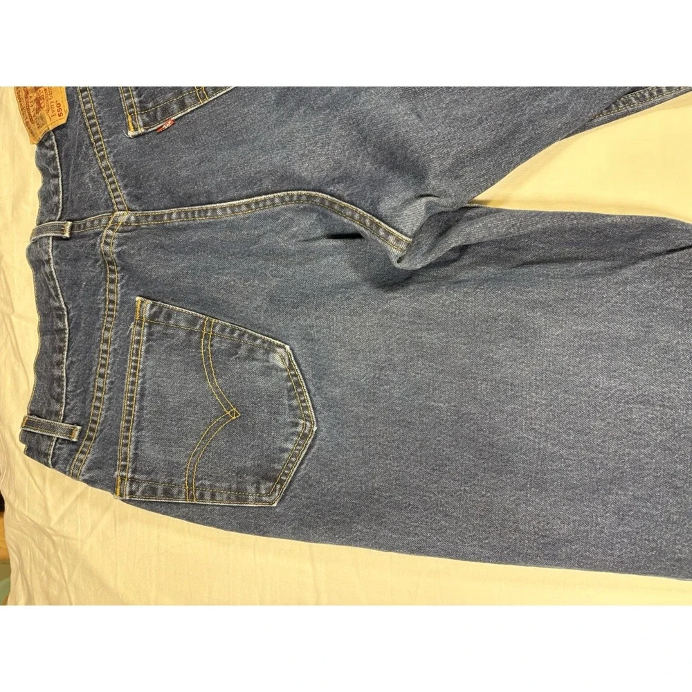 Vintage Levis 550 Jeans Mens 36x32 Medium Blue Relaxed Fit Tapered Leg Denim 90s